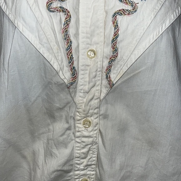 Vintage 90S AT!LAST Bling Front Sleeveless Button Blouse~L - Picture 4 of 7